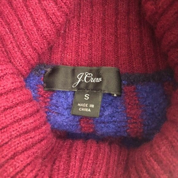 Vintage J Crew Women's Turtleneck Sweater Alpaca Wood Fair Dale Style Size Small - Picture 6 of 12